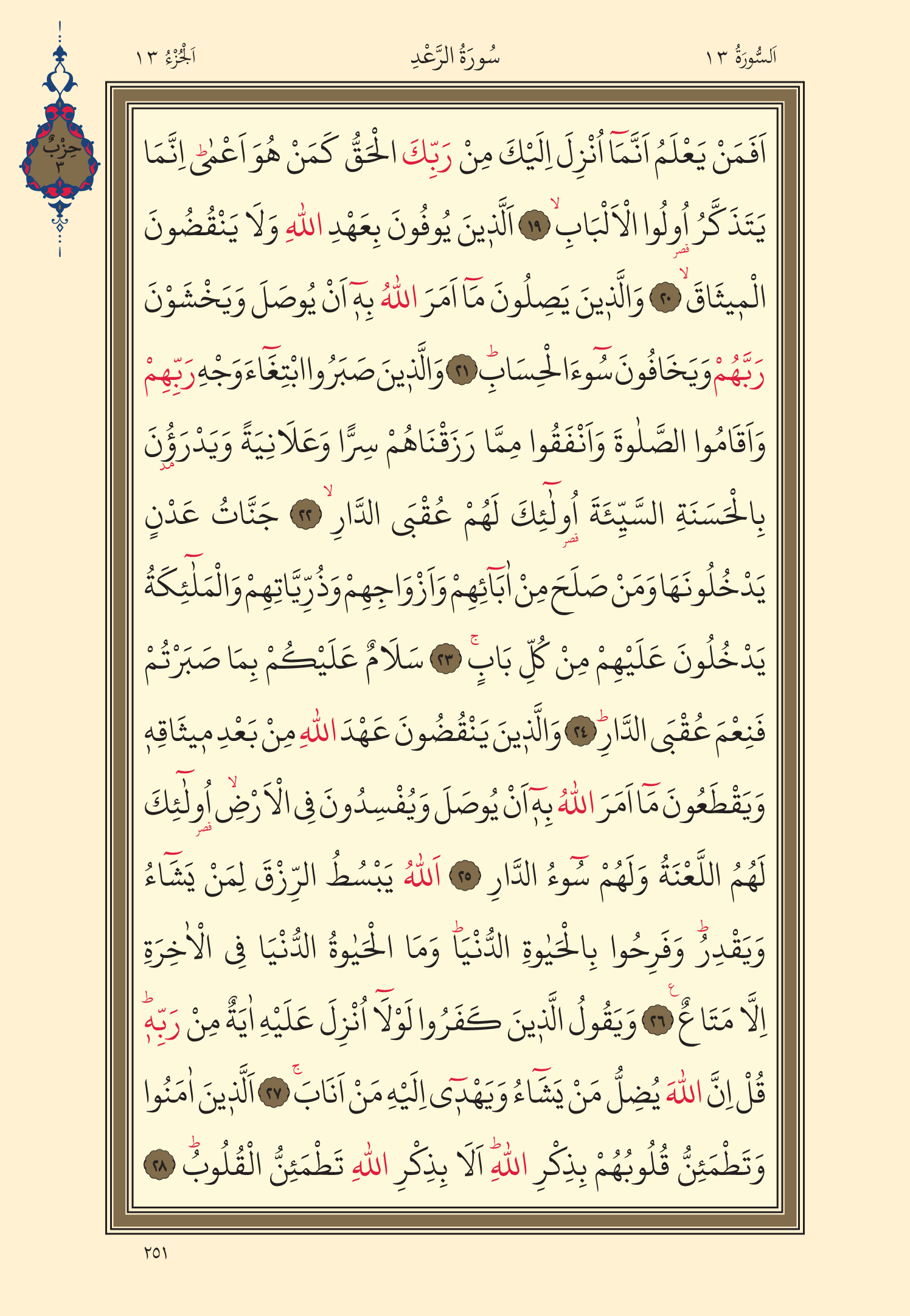 Kuran Oku 13. Cüz 251. Sayfa - KELAMULLAH