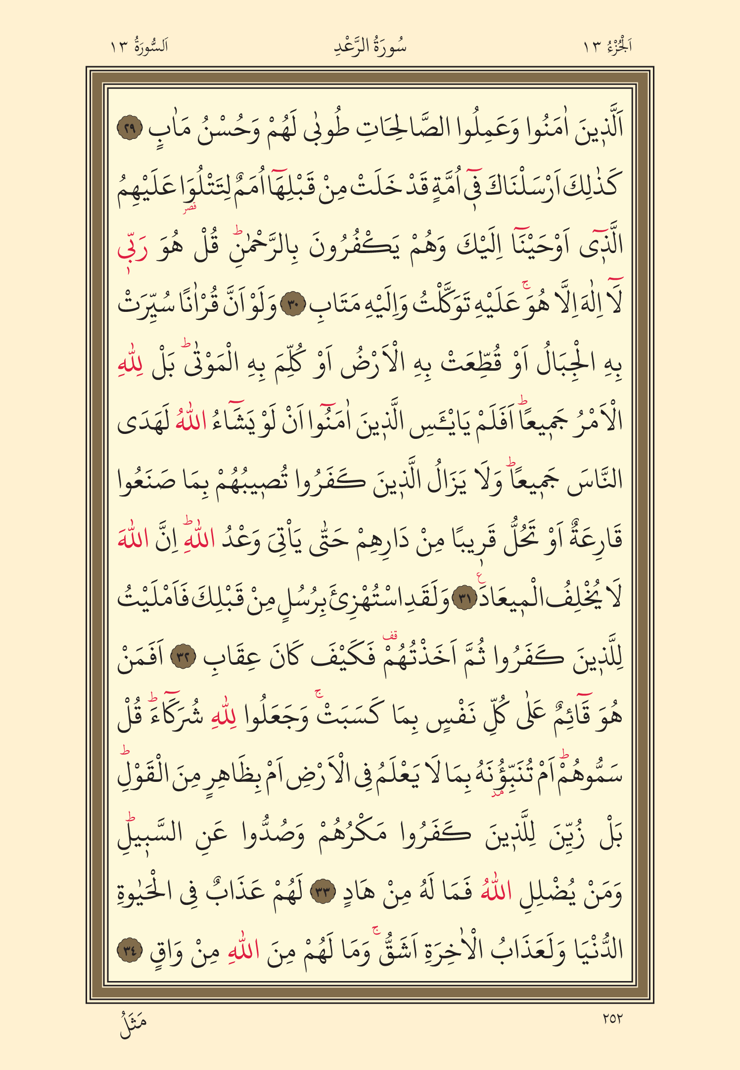 Kuran Oku 13. Cüz 252. Sayfa - KELAMULLAH