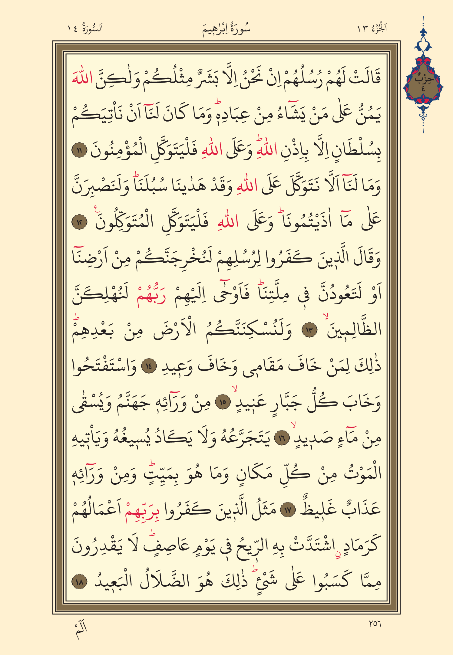Kuran Oku 13. Cüz 256. Sayfa - KELAMULLAH