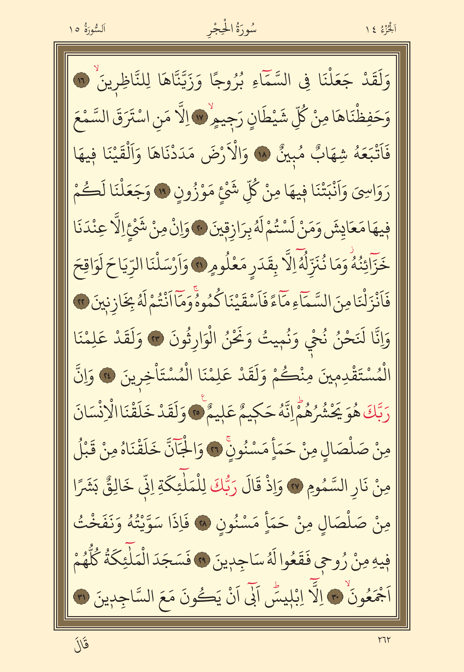 Kuran Oku 14. Cüz 262. Sayfa - KELAMULLAH