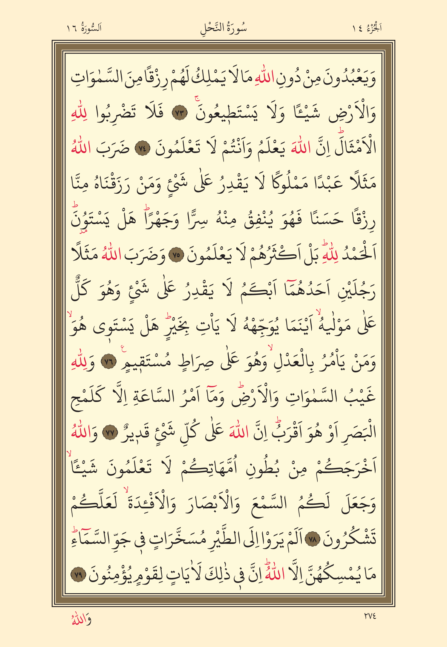 Kuran Oku 14. Cüz 274. Sayfa - KELAMULLAH