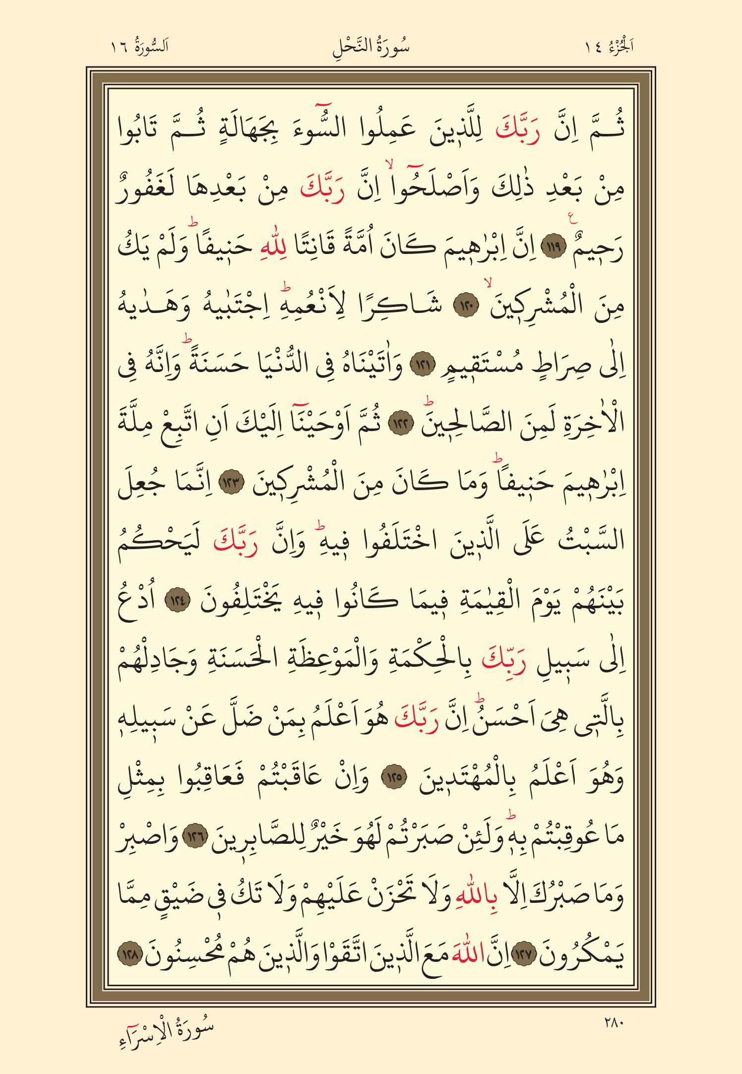Kuran Oku 14. Cüz 280. Sayfa - KELAMULLAH