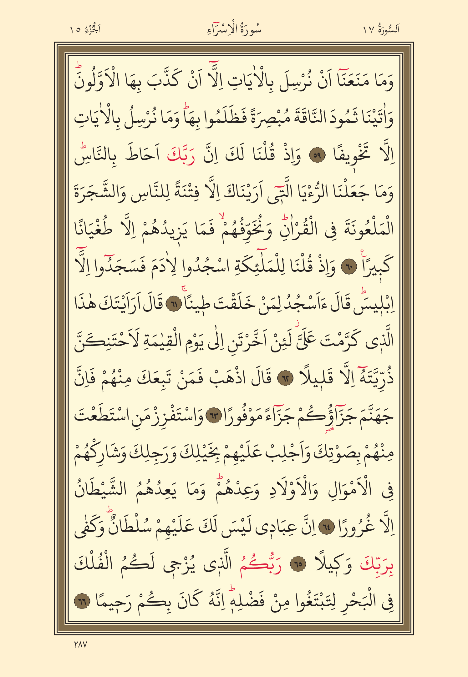 Kuran Oku 15. Cüz 287. Sayfa - KELAMULLAH