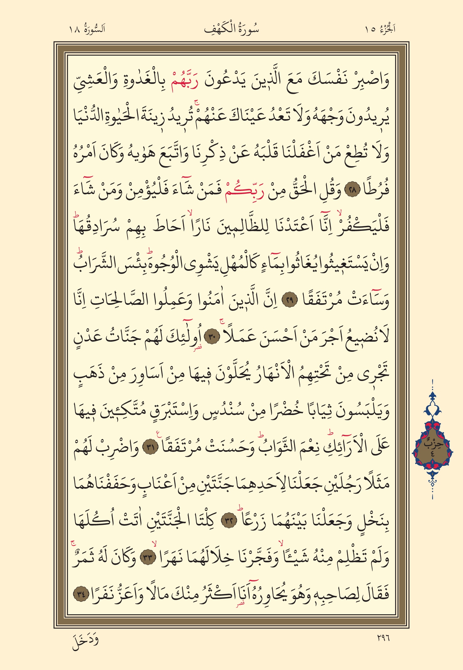 Kuran Oku 15. Cüz 296. Sayfa - KELAMULLAH