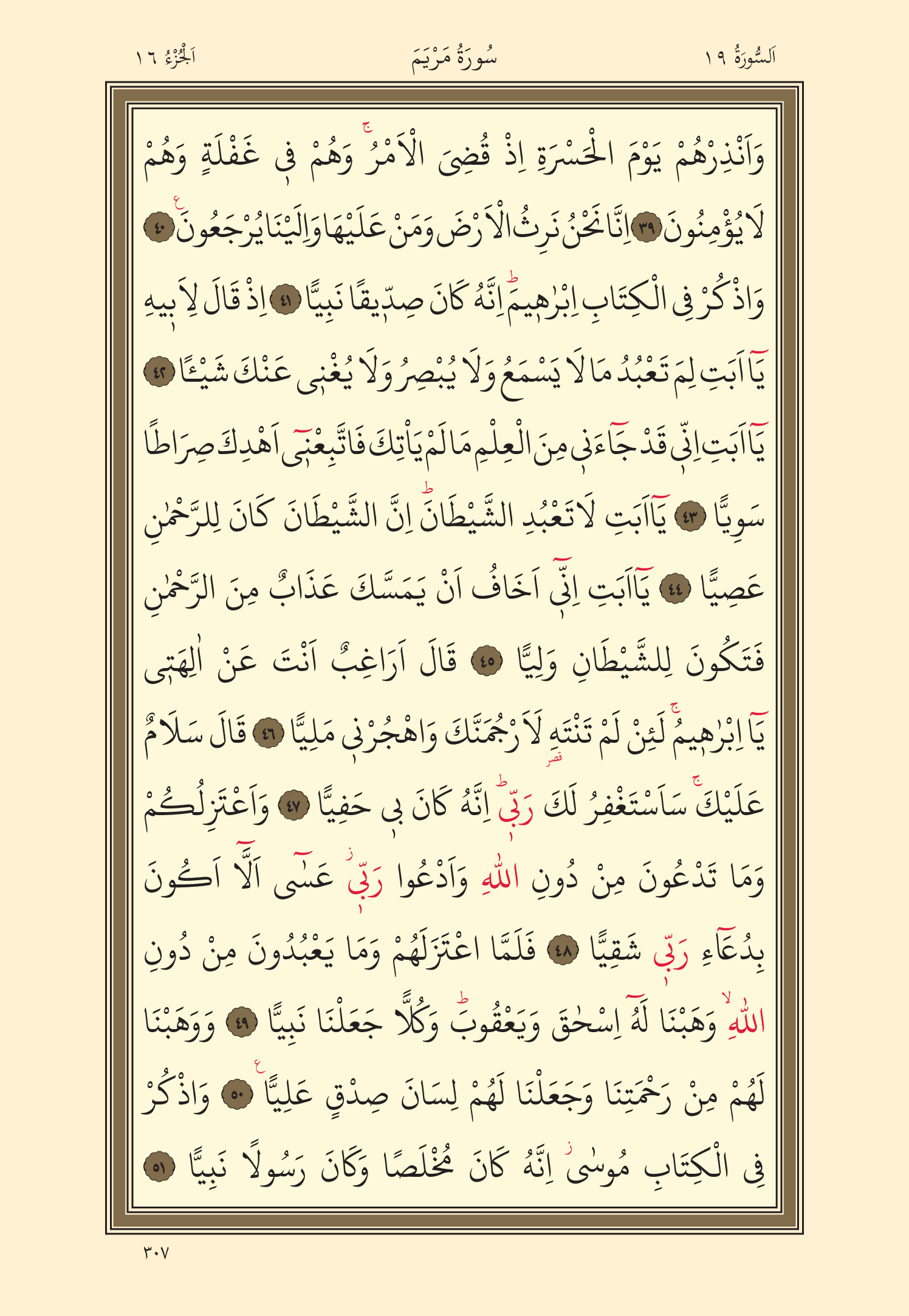 Kuran Oku 16. Cüz 307. Sayfa - KELAMULLAH