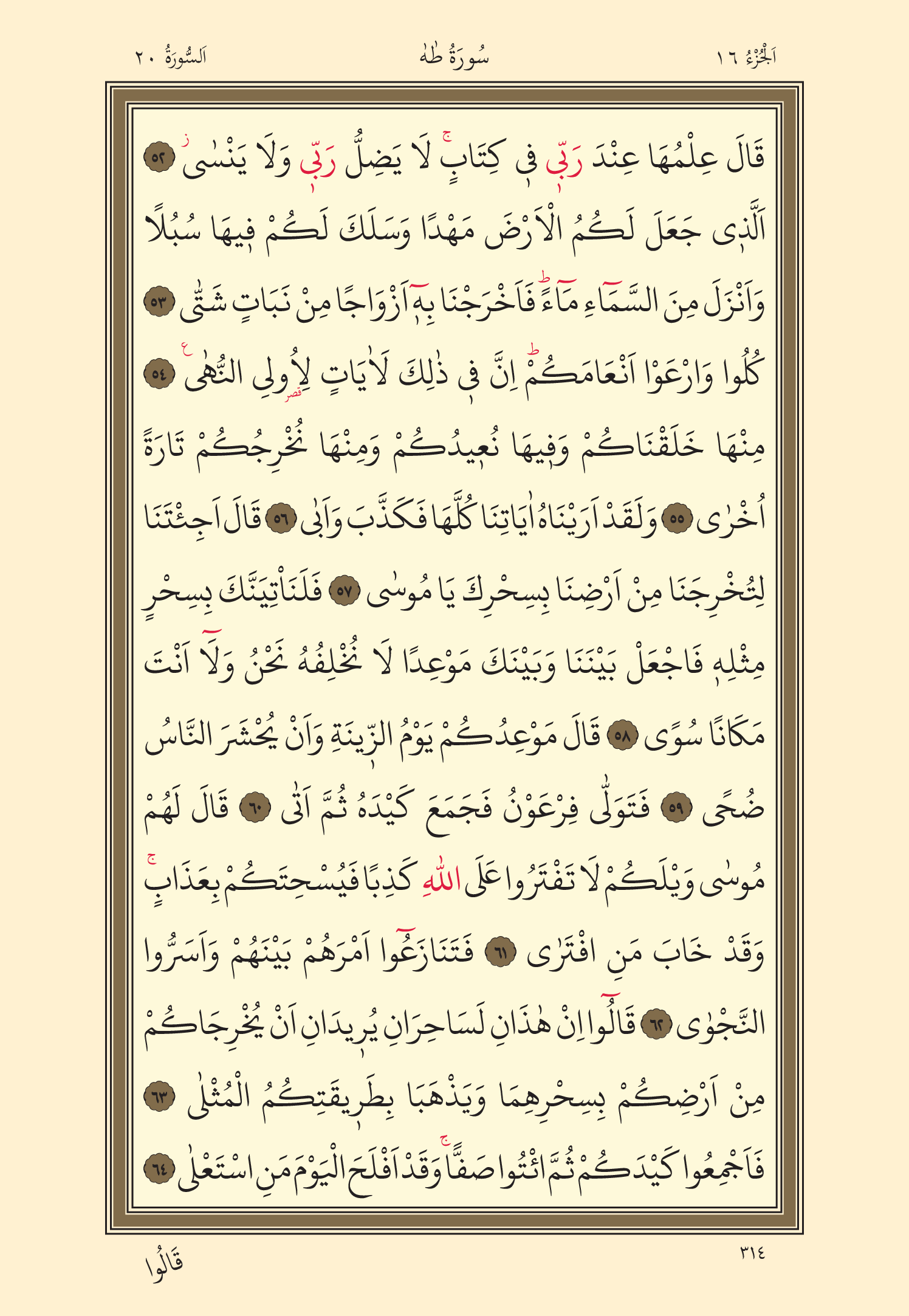 Kuran Oku 16. Cüz 314. Sayfa - KELAMULLAH