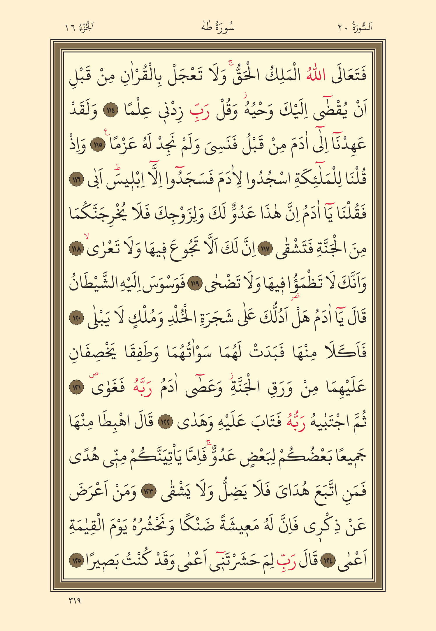 Kuran Oku 16. Cüz 319. Sayfa - KELAMULLAH