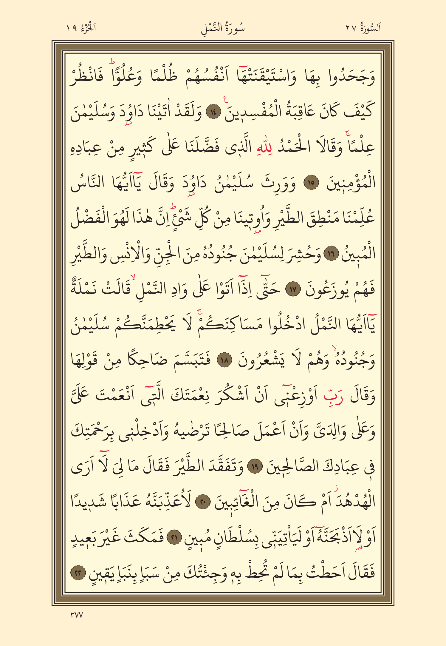 Kuran Oku 19. Cüz 377. Sayfa - KELAMULLAH