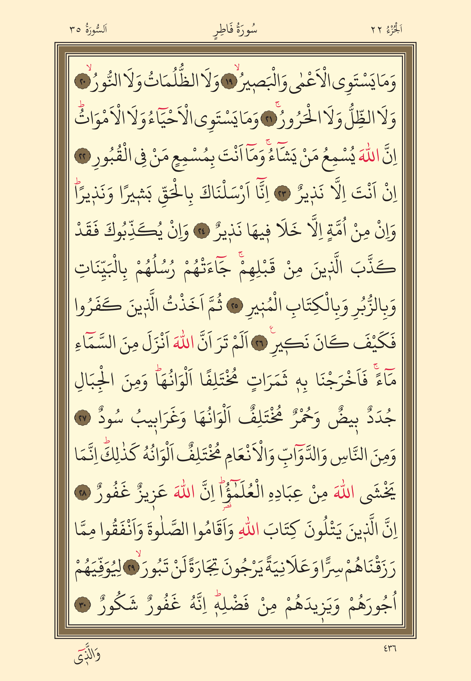 Kuran Oku 22. Cüz 436. Sayfa - KELAMULLAH