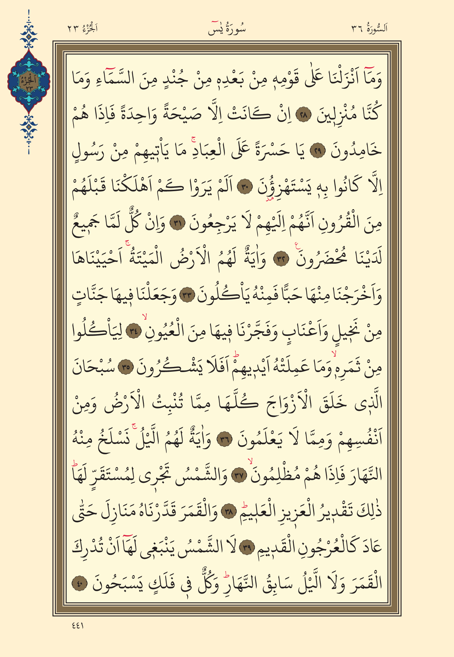Kuran Oku 23. Cüz 441. Sayfa - KELAMULLAH