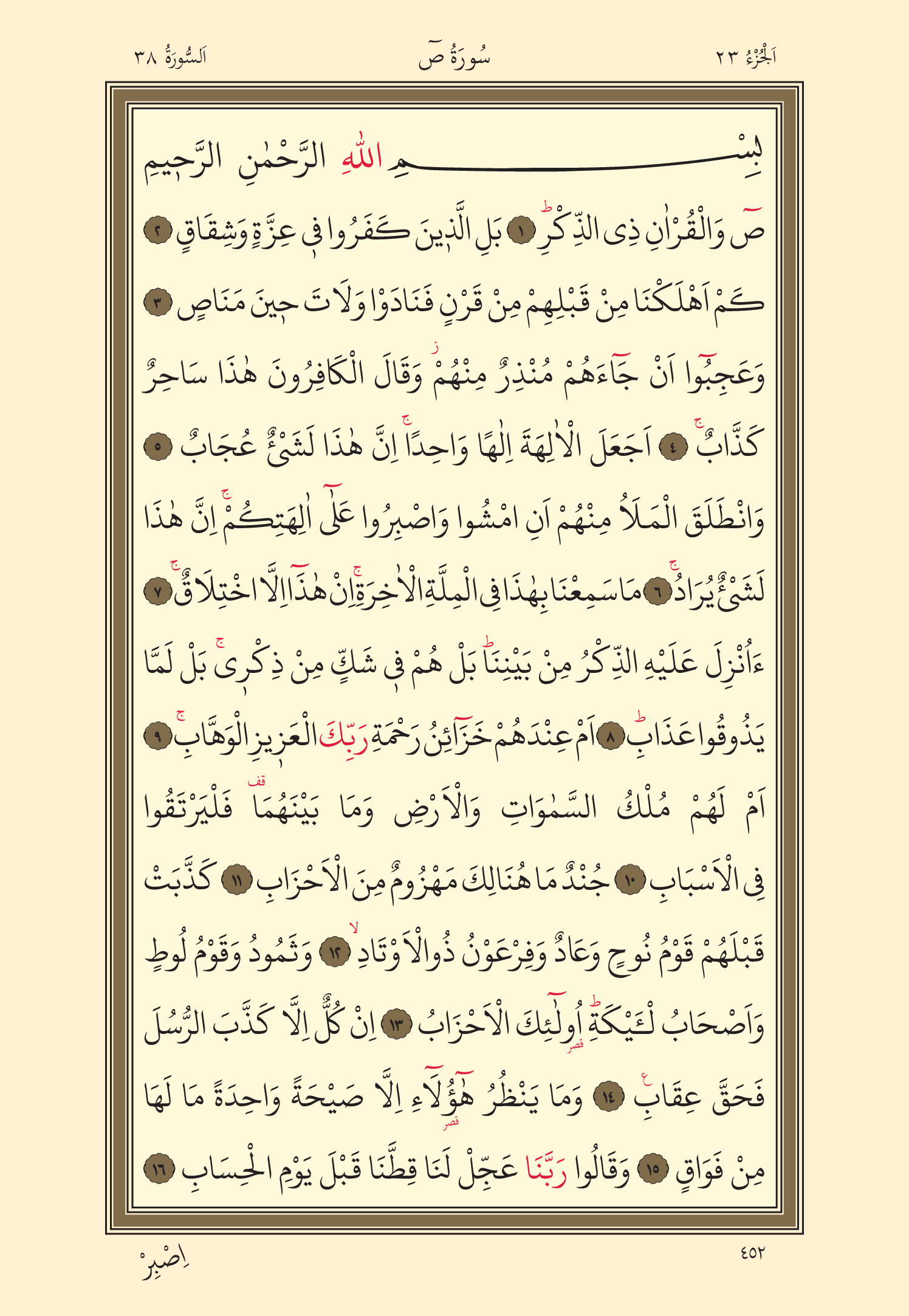 Kuran Oku 23. Cüz 452. Sayfa - KELAMULLAH