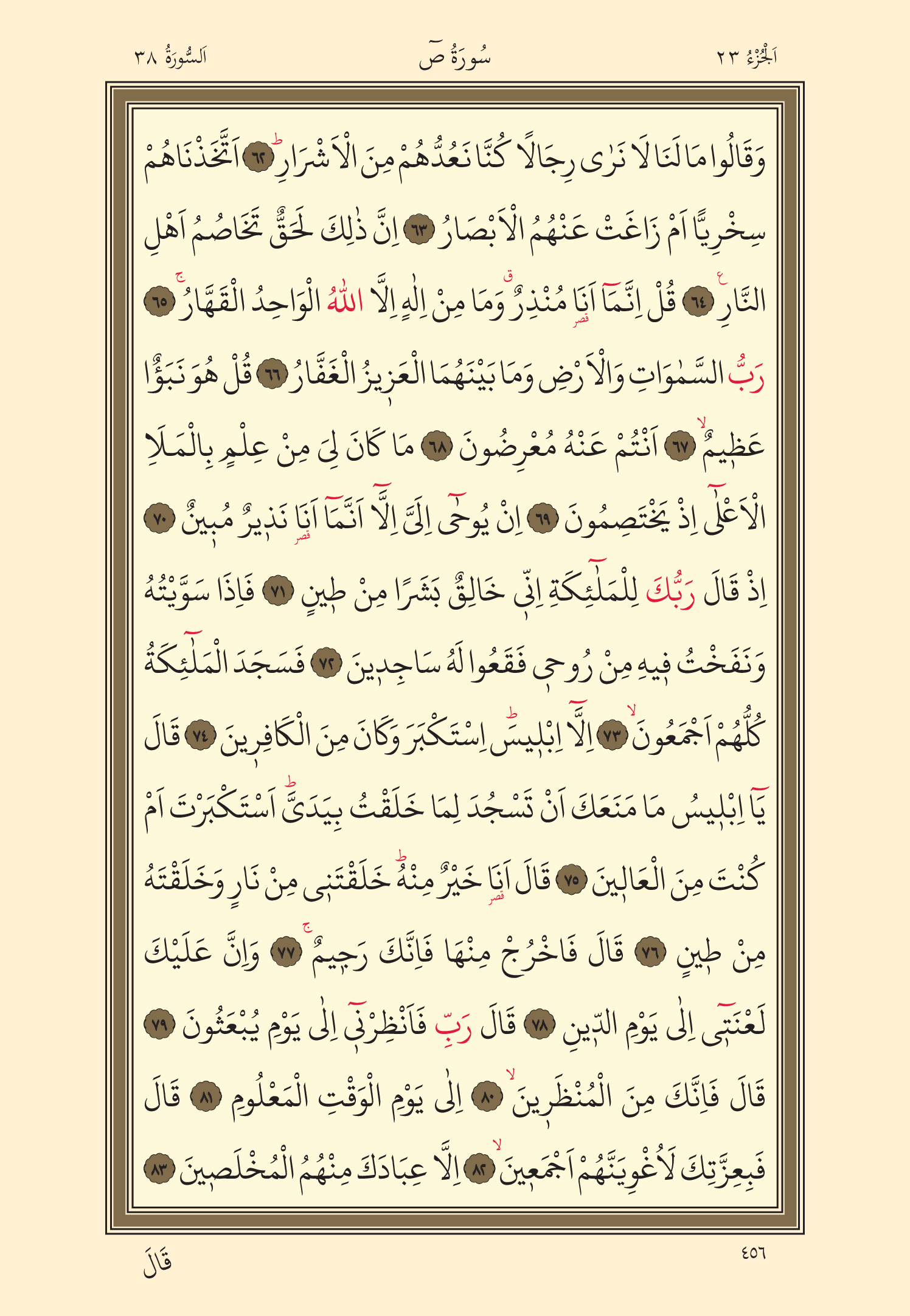 Kuran Oku 23. Cüz 456. Sayfa - KELAMULLAH