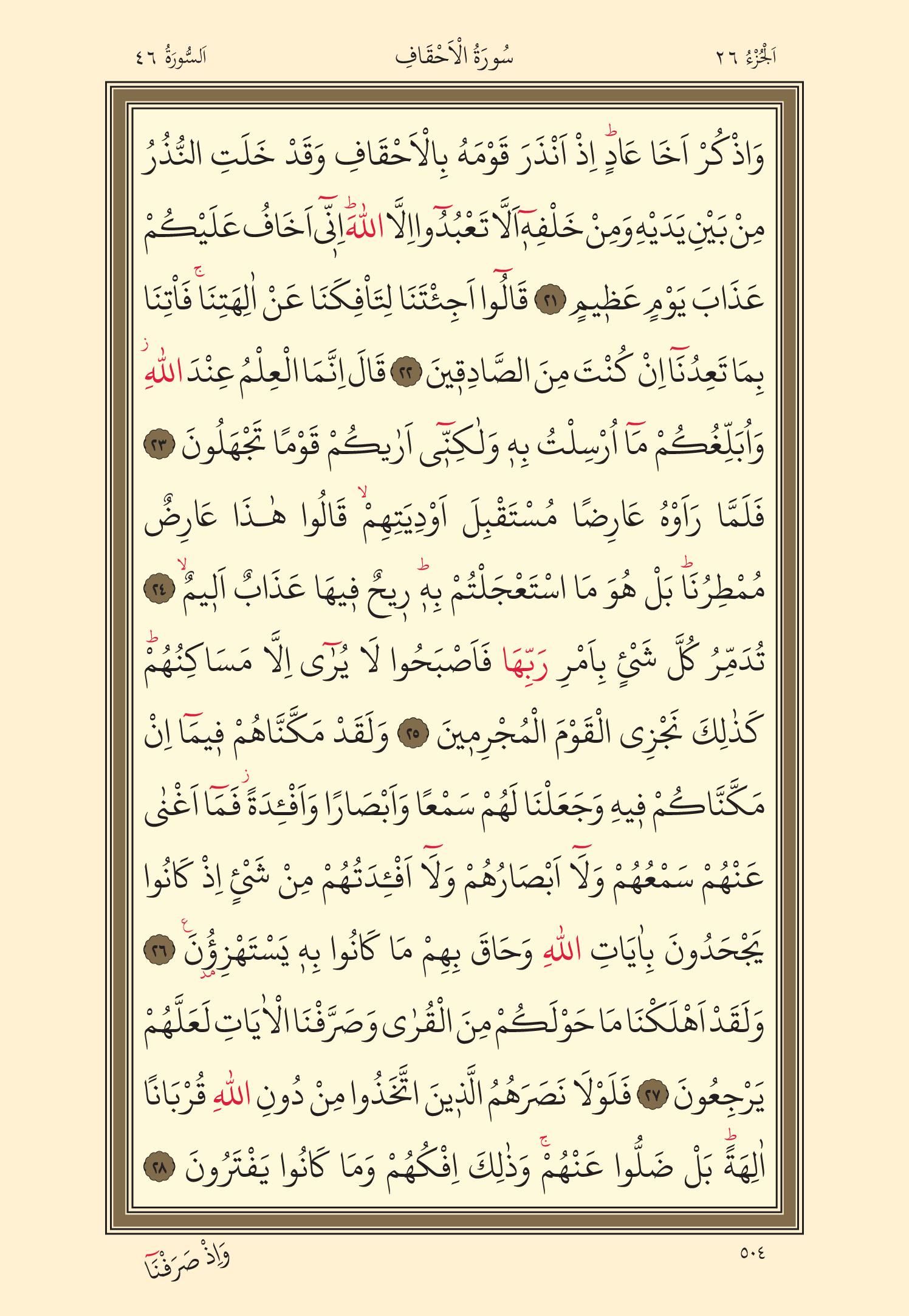 Kuran Oku 26. Cüz 504. Sayfa - KELAMULLAH