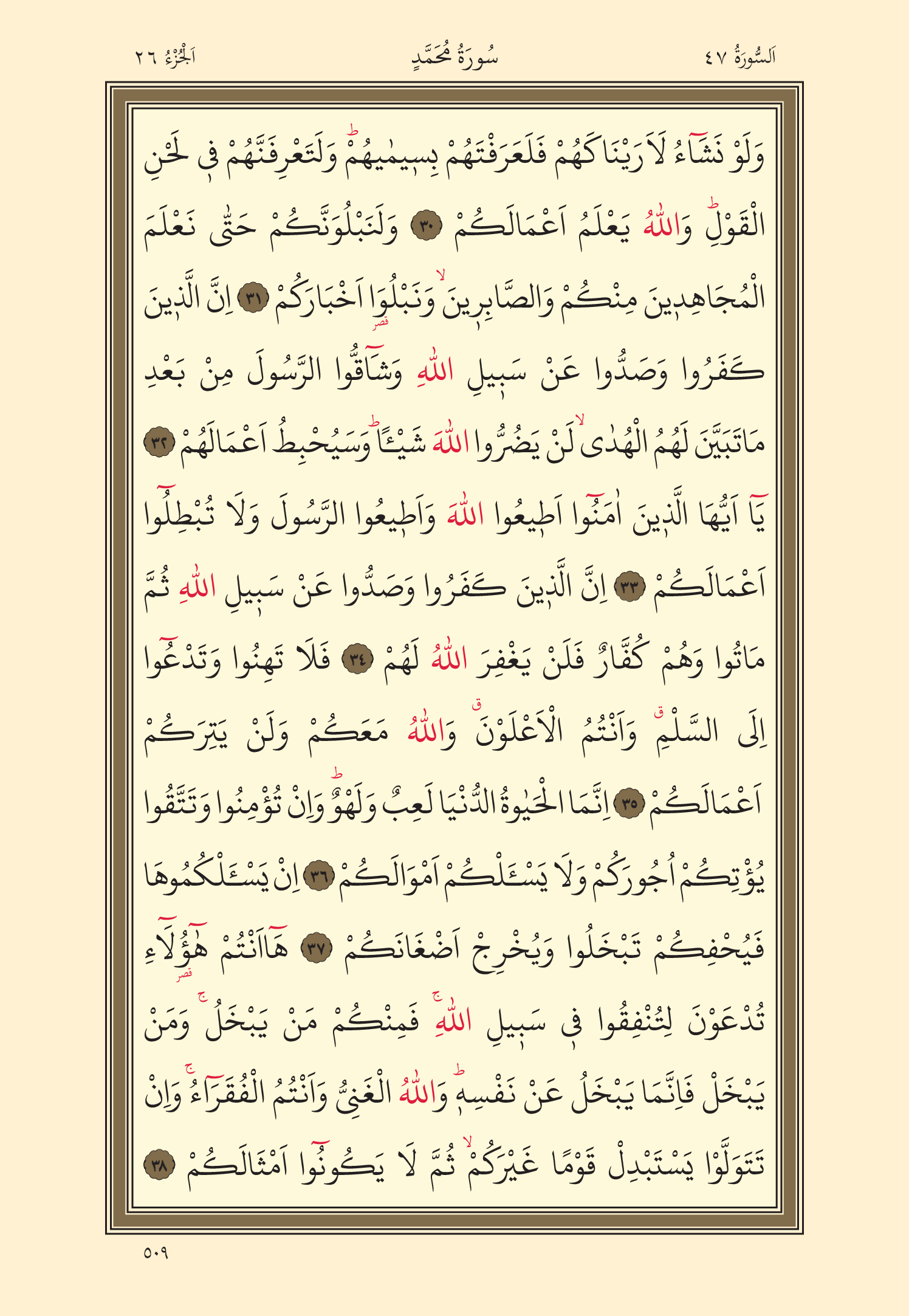 Kuran Oku 26. Cüz 509. Sayfa - KELAMULLAH