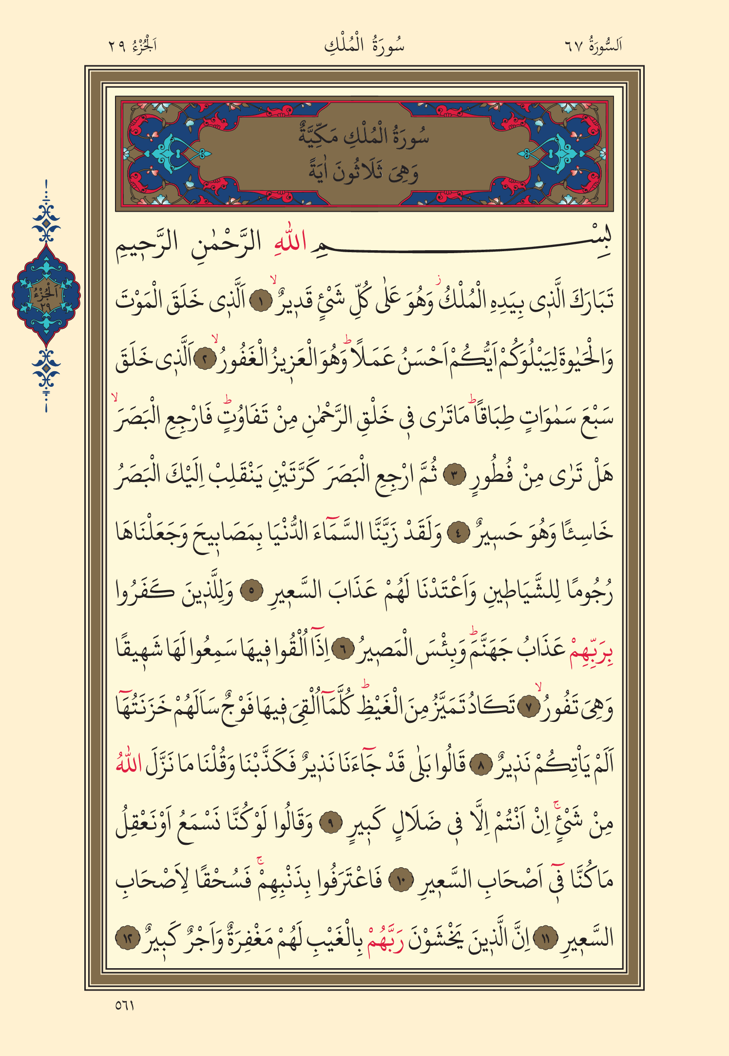 Kuran Oku 29. Cüz 561. Sayfa - KELAMULLAH