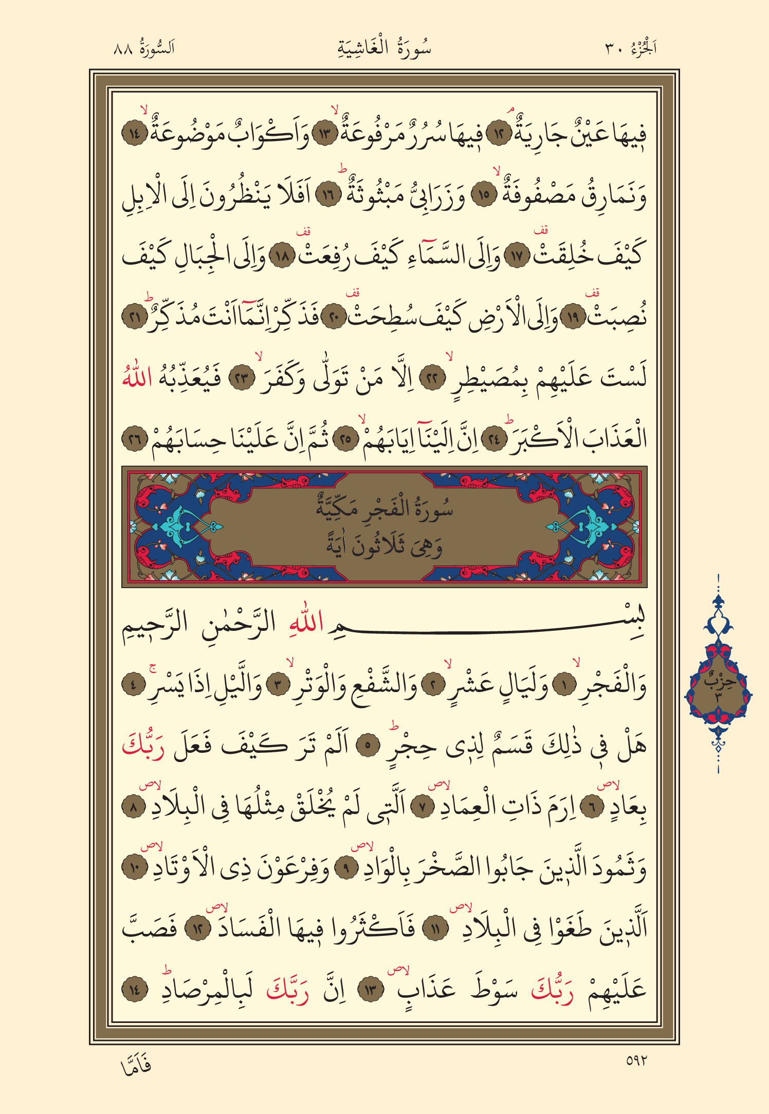 Kuran Oku 30. Cüz 592. Sayfa - KELAMULLAH