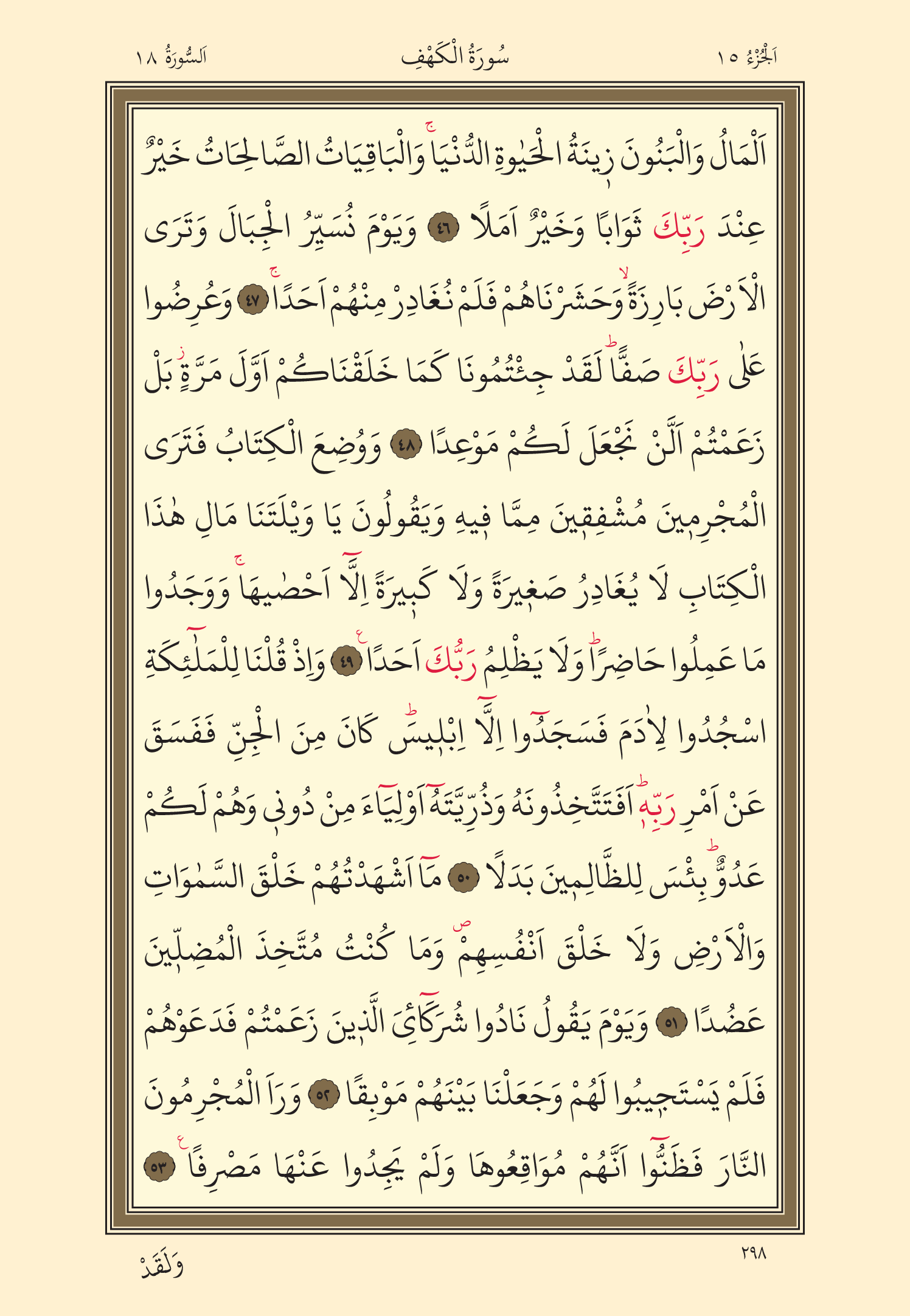 Kuran Oku 15. Cüz 298. Sayfa - KELAMULLAH