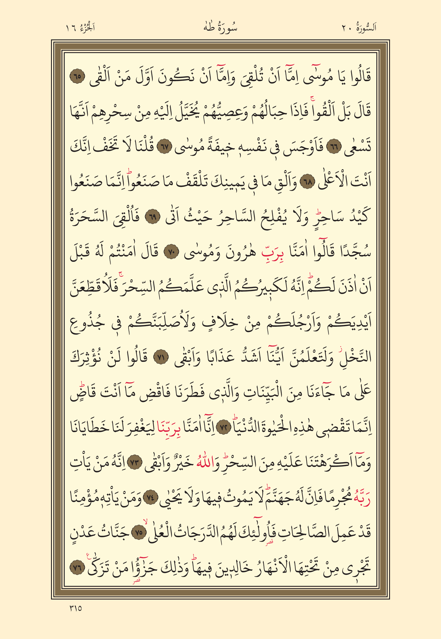 Kuran Oku 16. Cüz 315. Sayfa - KELAMULLAH