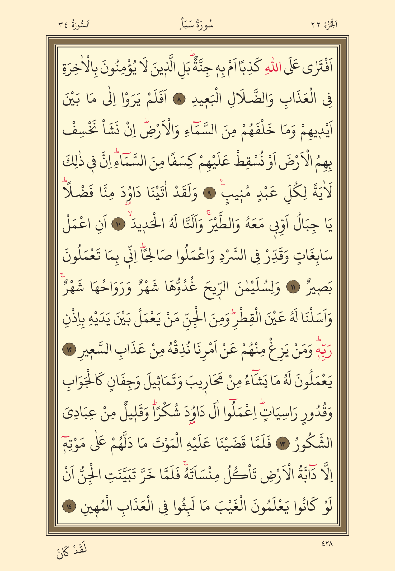 Kuran Oku 22. Cüz 428. Sayfa - KELAMULLAH