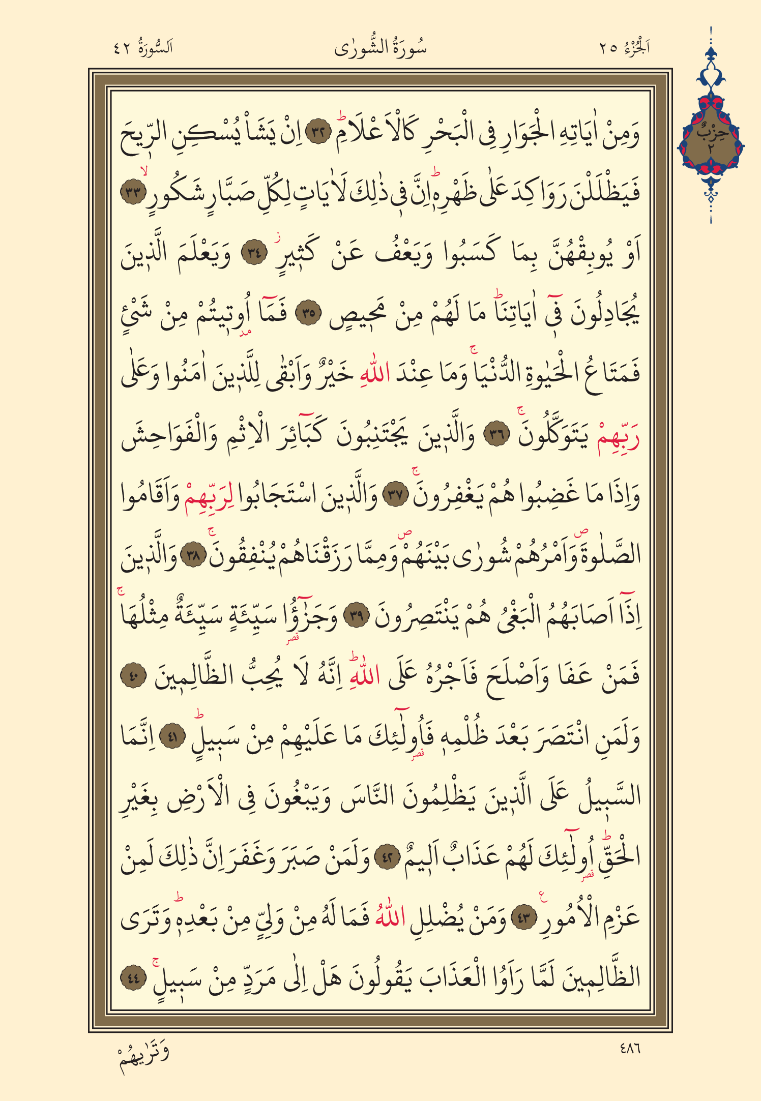 Kuran Oku 25. Cüz 486. Sayfa - KELAMULLAH