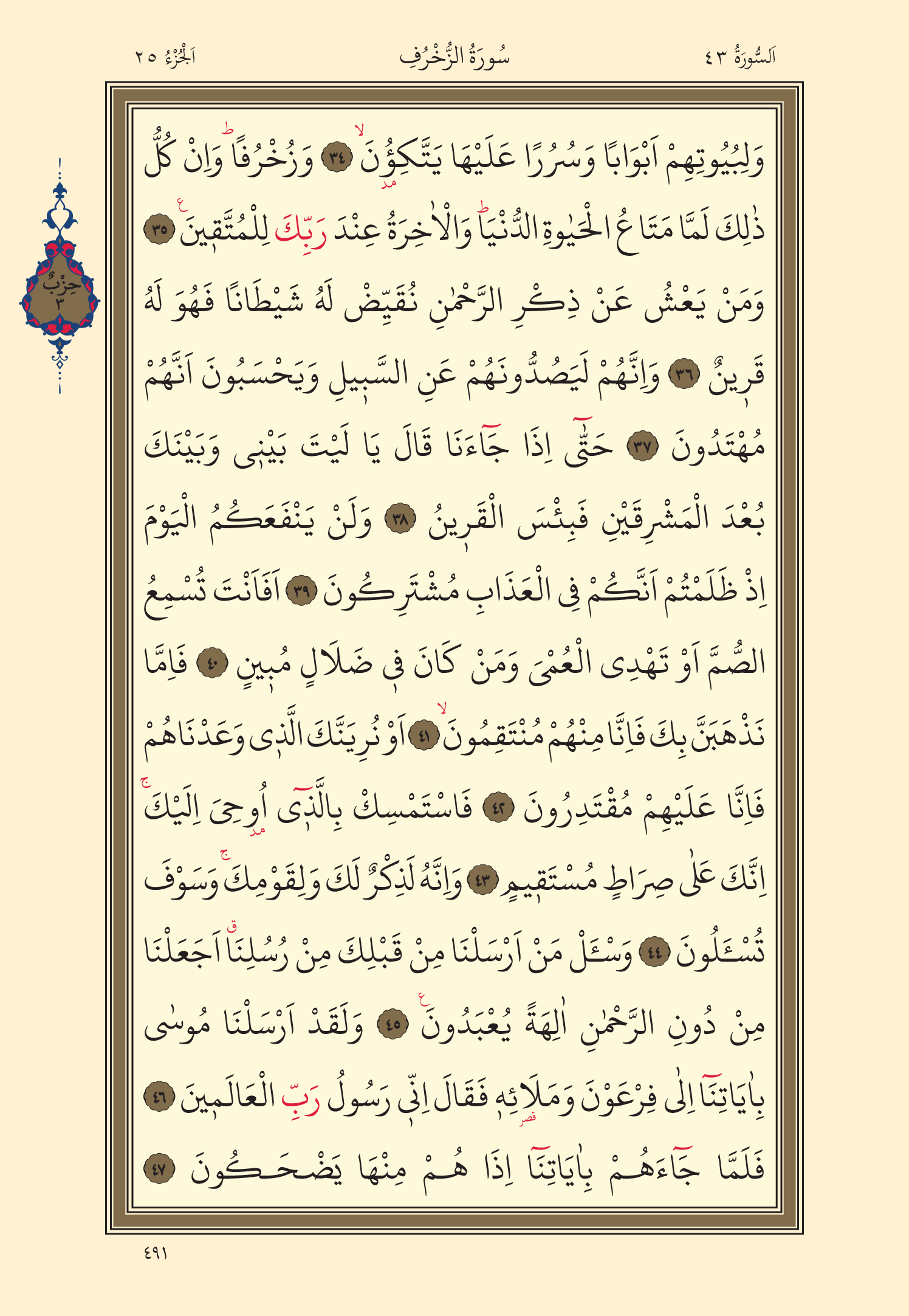 Kuran Oku 25. Cüz 491. Sayfa - KELAMULLAH