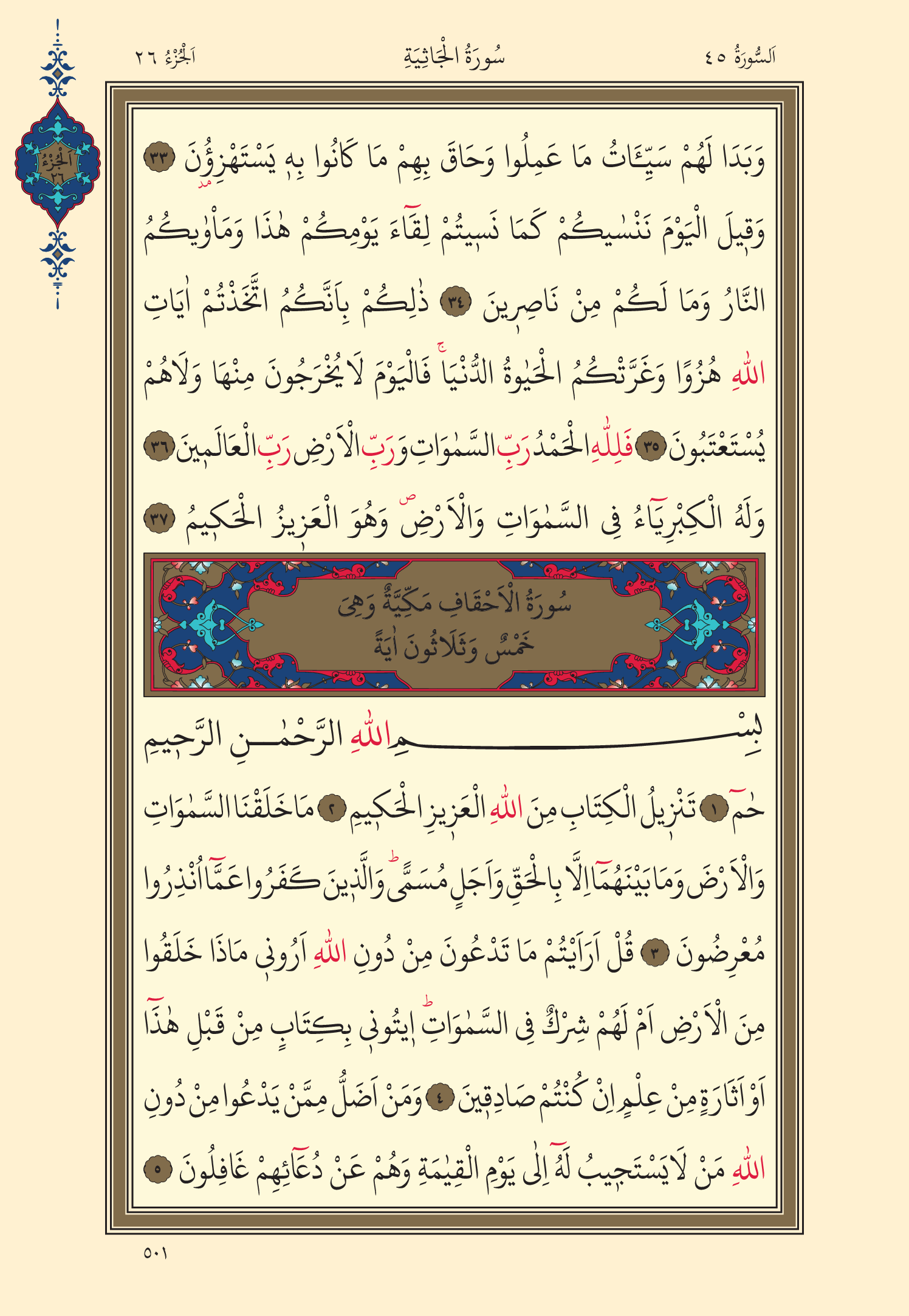 Kuran Oku 26. Cüz 501. Sayfa - KELAMULLAH