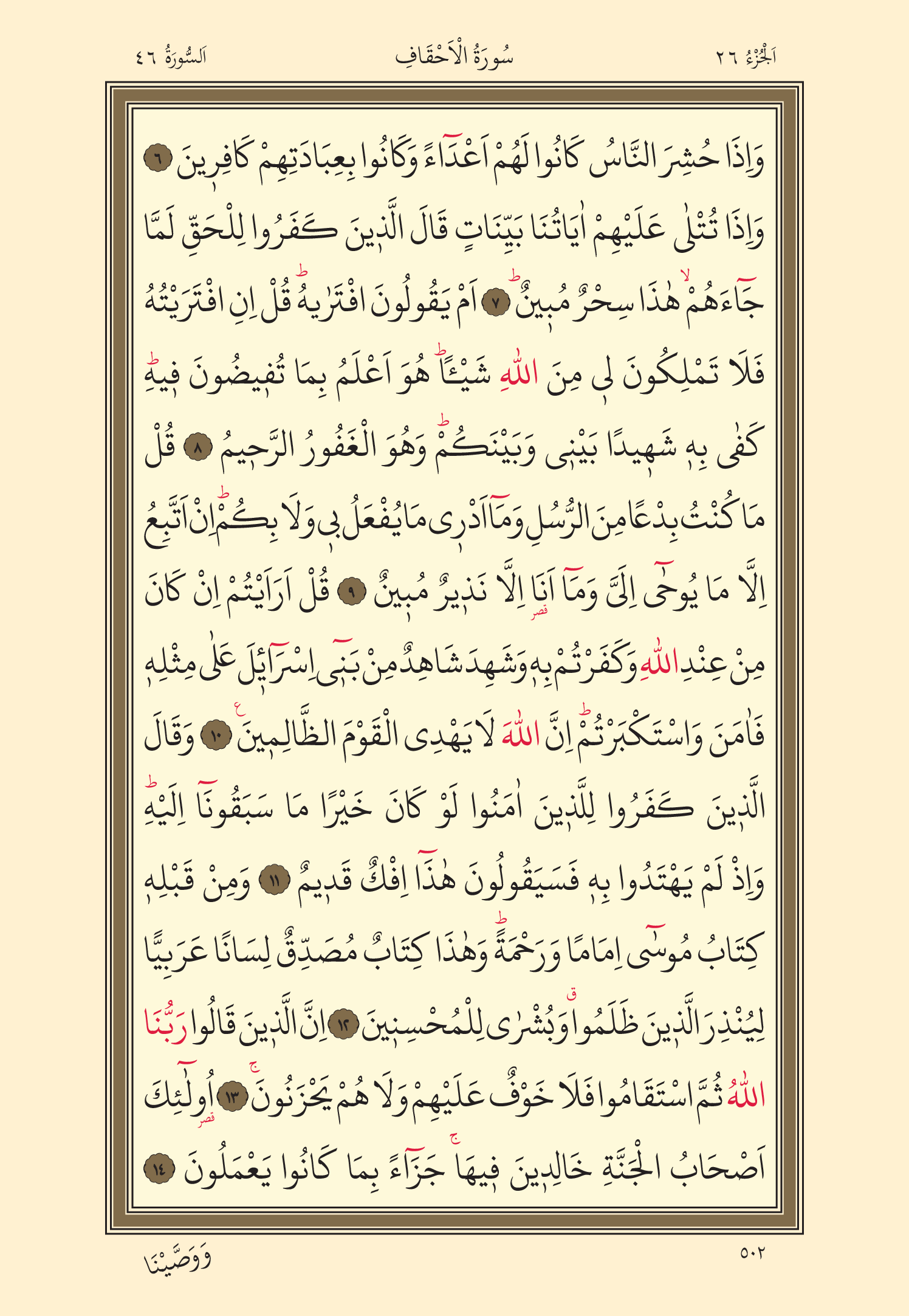 Kuran Oku 26. Cüz 502. Sayfa - KELAMULLAH