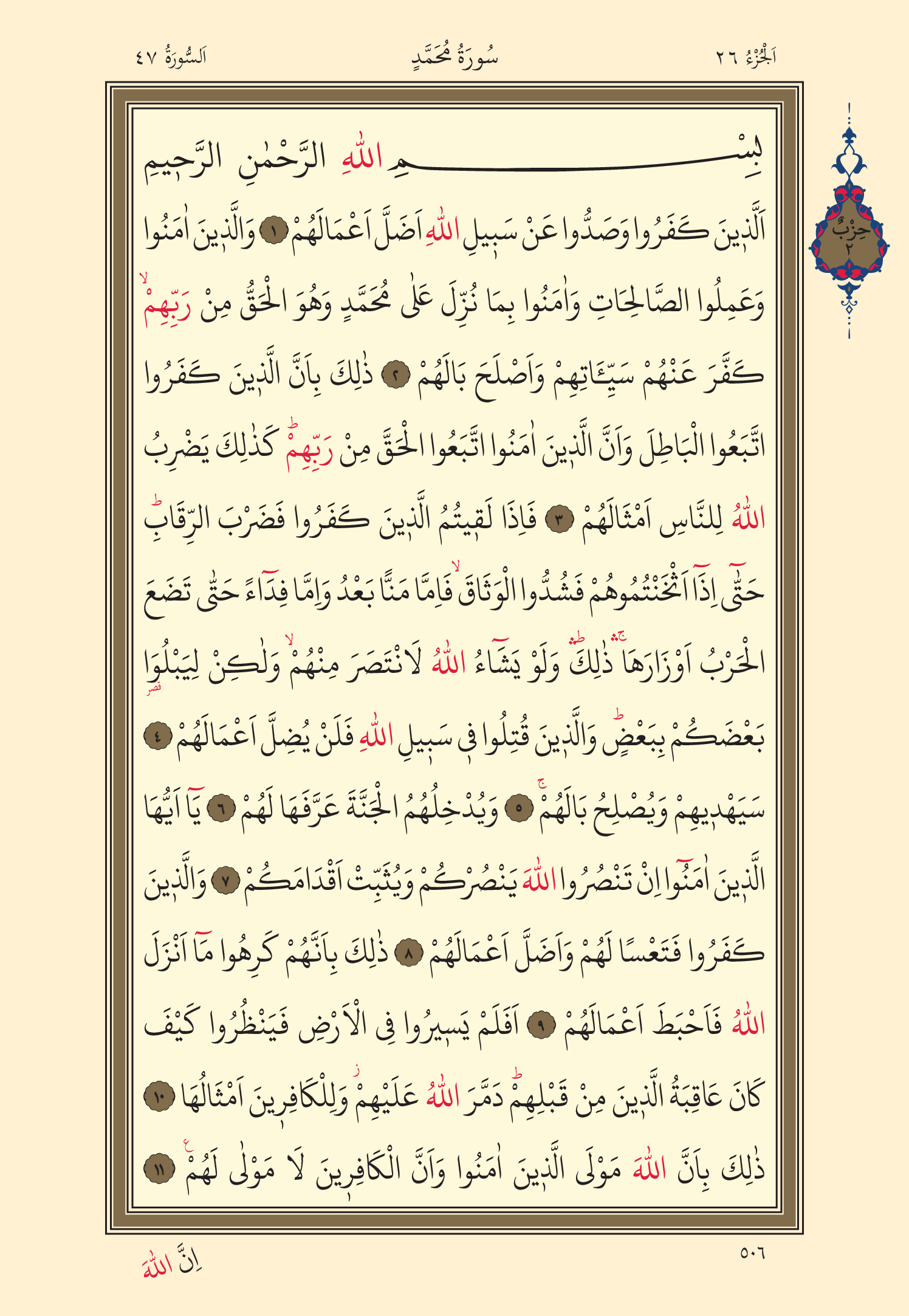 Kuran Oku 26. Cüz 506. Sayfa - KELAMULLAH