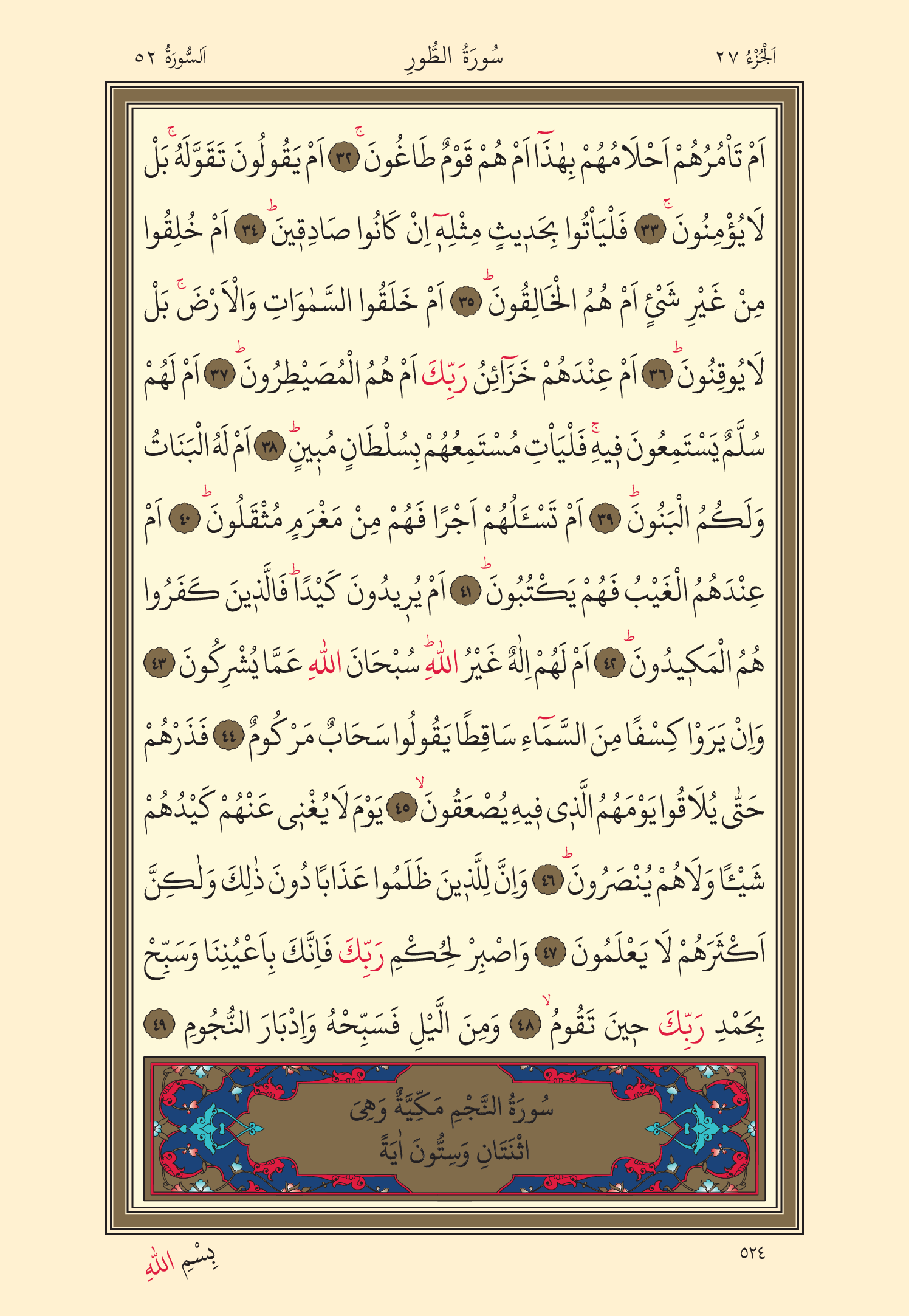 Kuran Oku 27. Cüz 524. Sayfa - KELAMULLAH